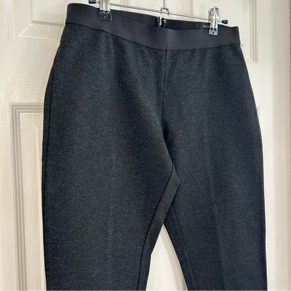 J. Crew Pixie Pants 10S Skinny Dark Gray Black Knit High Rise Zip Back Seam NWT - Picture 4 of 15